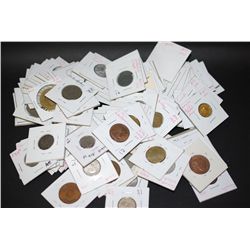 Foreign Coin; Various Dates, Conditions & Denominations; Lot of 100; EST. $20-40