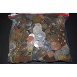 Foreign Coin; Various Dates, Conditions & Denominations; 7 LBS of Coins; EST. $30-50