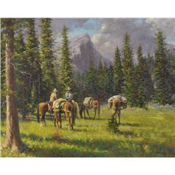 Jim Rey - Cowboys in Mountainscape