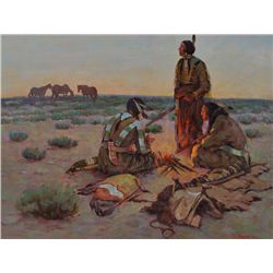 Shep Chadhorn - Indians Around Campfire