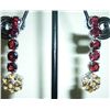 Image 1 : NATURAL 36.00 CTW CITRINE AND GARNET EARRING .925 STERL