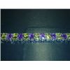 Image 1 : NATURAL 153.25 CTW AMETHYST AND PERIDOT BRACELET .925 S