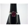 Image 1 : NATURAL 11.75 CTW RUBY RING .925 STERLING SILVER