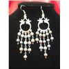 Image 1 : NATURAL 8.00 CTW CHANDELIER BLACK PEARL EARRINGS