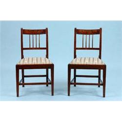 A SET OF SIX EARLY NINETEENTH CENTURY MAHOGAN