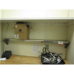 SS Wall Shelf w/ Ticket Holder