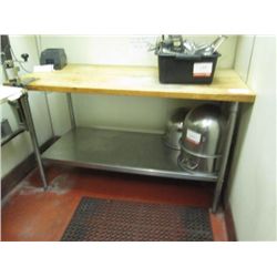 Butcher Block 60" Work Table