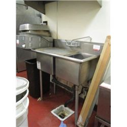 SS Deep Sink w/ Left Side Drain Board