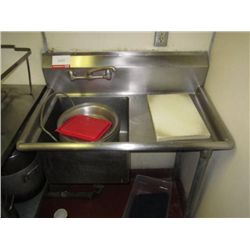 S.S. Deep Sink w/ Drain Board & Faucet
