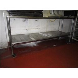 S.S. 72" Work Table w/ Casters