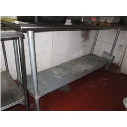 S.S. 72" Work Table w/ Casters