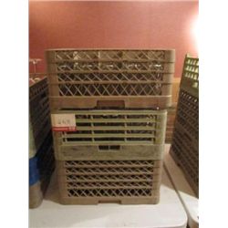 Assorted Glassware w/ Plastic Trays