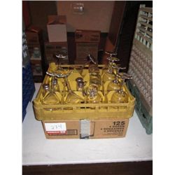 Assorted Glassware w/ Plastic Trays