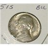 Image 1 : 1951-S JEFFERSON NICKEL KEY DATE RED BOOK VALUE IS $4.00 *RARE BU HIGH GRADE*!!