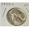 Image 1 : 1953-S JEFFERSON NICKEL RED BOOK VALUE IS $2.50 *RARE BU UNC HIGH GRADE*!!