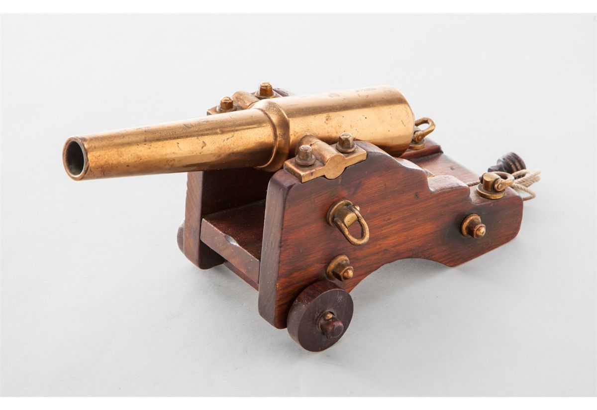 Brass Signal Cannon, by Strong, New Haven, CT.