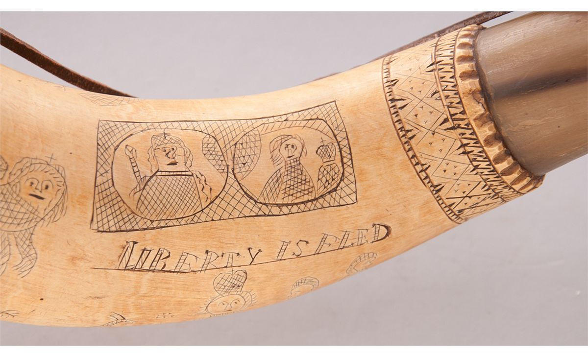 American Rev War Powder Horn American Rev War Powder Horn