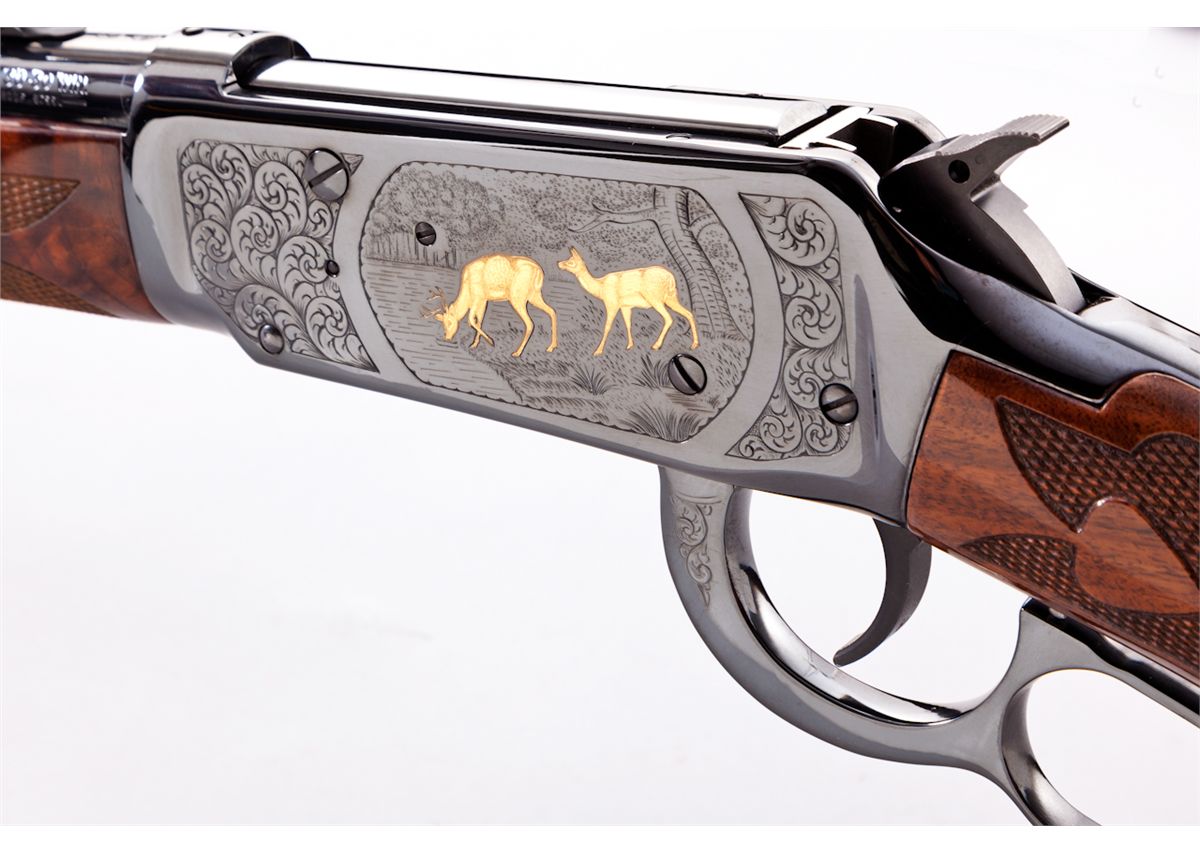 Factory Engraved Gold Inlaid Winchester M94AE Lever Action Rifle