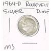 Image 1 : 1964-D ROOSEVELT SILVER DIME *RARE MS HIGH GRADE*!!