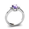 Image 1 : Tanzanite 0.89ctwDiamond Ring14kt White Gold