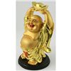 Image 2 : A Happy Buddha Holding Lucky Coin Bar for Wealthy Year