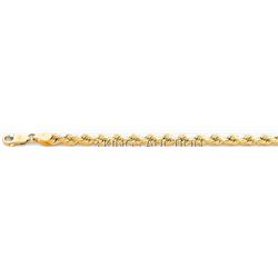 HOLLOW ROPE D.C 80 5.0mm 22in. 15.7 grs 14kt Y Gold