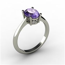 Tanzanite 1.35 ctw Ring 14kt White Gold