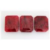 Image 1 : 143.81ctw RubyEmeraldCut LooseGemstone lot of 3