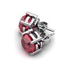 Image 1 : Garnet 3.20ctw Earring 14kt White Gold