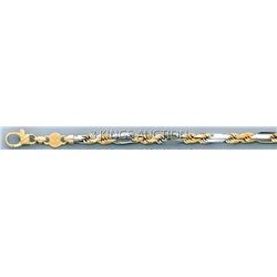 FIGAROPE (ITALY) 5.0mm 8.5in. 21.8 grs 14kt 2tone Gold