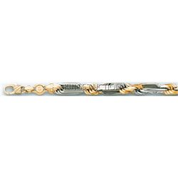 FIGAROPE (ITALY) 9.0mm 9in. 64.1 grs 14kt 2tone Gold