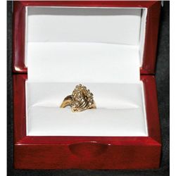 14k gold diamond estate ring
