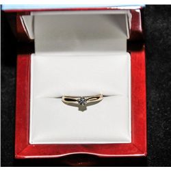 14k gold solitaire ring