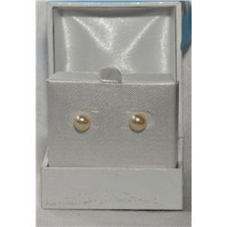 10k gold pink pearl earrings