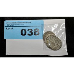 5x 1960s silver pesos