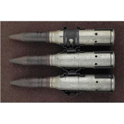 STRIP OF 3 20MM INERT SHELLS FOR USE IN A MK12 GUN