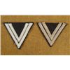 Image 1 : TWO ORIGINAL NAZI DOUBLE CHEVRON RANK PATCHES