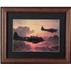 Image 1 : FRAMED WWII FIGHTER PLANE PRINT IN SKIES OVER EUROPE