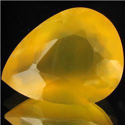 27.40ct Yellow Mexico Fire Opal Pear  (GEM-44205)