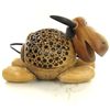 Image 2 : Coconut Shell Teak Bull Lamp (DEC-675)
