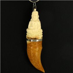 60.42ct Carved Bone Buddha Pendant (JEW-4366)