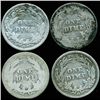 Image 2 : 1892O Barber 10c Circulated 4pcs (COI-12465)