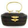 Image 1 : Finely Hand-woven Lipao Gold Plate Handbag (ACT-434)