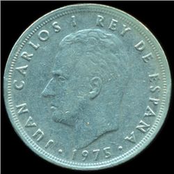 1975 Spain 5p ERROR AU/XF (COI-10344)