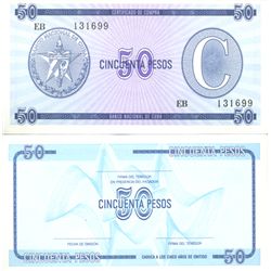 1980 Cuba 50p Foreign Exchp Crisp Unc RARE Ser C (COI-4018)