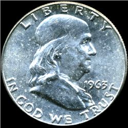 1963D Franklin Half MS64+/65+ (COI-11365)