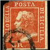 Image 1 : 1859 Sicily 5gr Stamp Orange (STM-0898)