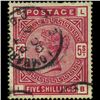 Image 1 : 1890 Britain 5s Victoria Stamp (STM-0745)