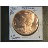 Image 1 : 2011 1 OUNCE COPPER MERCURY