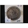 Image 1 : 1891 Silver Morgan $1; F12; EST. $30-40